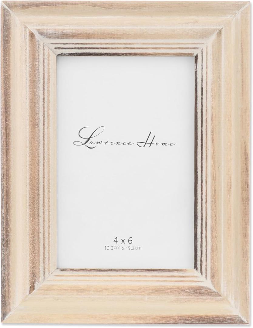 Lawrence Frames 4x6 White Wash Maple Picture Frame, Natural