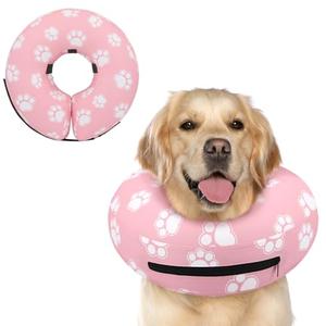 Supet Inflatable Dog Cone Collar Alternative After Surgery, Dog Neck Donut Collar Recovery E Collar, Soft Pet Cone for Large Dogs, L