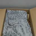 Whale Flotilla Flannel Fleece Twin Size Blanket for Bed, Soft Fluffy Velvet Bedspread Coverlet with Decorative Vintage Pattern for All Season, Warm and Lightweight, 60x80 Inch, Silver Grey