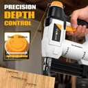 20V Nail Gun Battery Powered, 18 GA 2-in-1 Cordless Brad Nailer Stapler with 2.0Ah Battery, 800 Nails(Up to 1-1/4") and 200 Staples, Electric Nail Gun for Upholstery, Woodworking & Home Improvement