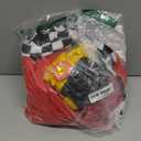 57 Pcs Race Party Decorations 2 Red and 1 Black and White Grid Curtains 50 Car Theme Balloons with Accessories for Cars Theme Birthday Party Photo Supplies