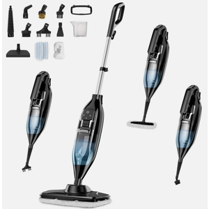 Leiksen Steam Mop, 12in1 Powerful Handheld Steam Cleaner Detachable Steam Mops for Floor Cleaning, 565ML Removable Tank, 23FT Power Cable, MultiPurpose Steamer for Hardwood, Tile, Grout, Furniture
