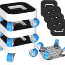 New Upgrade Furniture Movers with Wheels, Furniture Sliders with 360 Rotatable 1.25in Wheels, Furniture Dolly for Moving Heavy Sofa, Bed, Load Capacity Up to 900lb