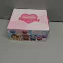 28 Pack Huggable Animal Valentine Cards + Heart Squishy Balls - 7 Animal Designs (Monkey/Panda/Lion) + 4 Colored Slow-Rebound Hearts, Interactive Valentine Exchange Gifts for Classroom & Party Favors