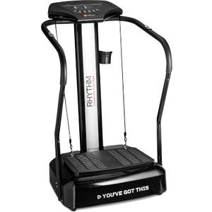 Lifepro Rhythm Vibration Plate Exercise Machine Whole Body Vibration Platform Machine for Lymphatic Drainage with Handles, 99 Speeds & Heart Rate Monitor Standing Vibrating Platform for Home Gym