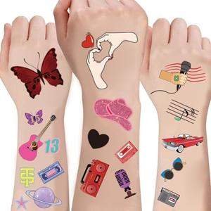 Pack of 2 Temporary Tattoos Stickers For Fan Birthday Party Decorations, 150 Pcs Hand Face Tattoo Stickers Party Favor Party Supplies, Christmas Gift For Kid Boy Girl Adult