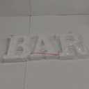 BAR Marquee Light Up Letters - LED Letter Number Light Sign Decoration for Birthday Home Table Decor White