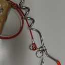 Supet Dog Tie Out Cable and Stake 32/16/10 ft Outdoor, Yard and Camping, for Medium to Large Dogs Up to 125 lbs, 16" Stake, 32/16/10 ft Cable with Durable Spring and Metal Hooks for Outdoor (Red)