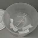 2 Clear Bucket With 2 Lids And 4 Handles