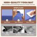Stepwaver Foldable Fitness Yoga Mat, 0.4” (10 mm) Extra Thick -75” x 26”