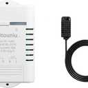 eWeLink WiFi Smart TH16 Switch 16A Temperature and Humidity Controller, Wireless Remote Control with Energy Consumption Monitoring, Compatible with Alexa Google Home
