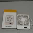 Travel Fan for Sleeping, 6.8" Small Portable Fan Rechargeable Battery Powered, 100 Speeds Personal Mini Desk Fan for Office Bedroom, Cruise Ship Beach Vocation Travel Essentials, White