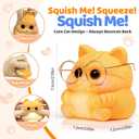 Cat Squishy Toy, Soft TPR Stress Relief Sensory Squeeze Toys, Cute Kawaii Desk Toy, Birthday Gift and Party Favor for Kids and Adults