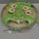 Cat Puzzle Toys Games Level 3 in 1 with Track Balls, Feather Teaser & Treat Feeder | Non-Slip Base | Mental Stimulation Enrichment for Indoor Cat, Dogs | Kitty Gift, Green