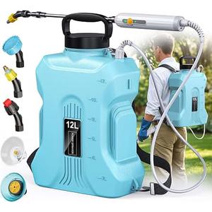 Tarden 3.5 Gallon Battery Powered Backpack Sprayer - Electric Garden Sprayer with USB Rechargeable Handle, Telescopic Wand & 5 Nozzles for Lawn Care 12L