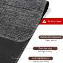 Yecaye Office Chair Mat for Hardwood Floor,45" x 53" Under Computer Desk Floor Protects for Rolling Chair,Non Slip PVC Woven Gaming Chair Mat,Not for Carpet (Blackwhite, 45" x 53")