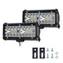 4WDKING 7 Inch LED Light Bar, 2PCS 240W 24,000LM Offroad Fog Light Driving Light Pods with Spot Flood Combo Beam, Waterproof Led Work Lights Compatible for Jeep Pickup Truck Trailer ATV UTV