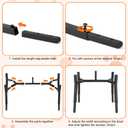 Dog Bowl Stand Elevated, Raised Pet Food & Water Riser for 6.7-10.6" Wide Bowls, Metal Dog Bowl Holder for Small Medium Large Dogs, 2-in-1 Design, Adjusts to 9.8", 11.8", 13.4" Tall(Stand Only)