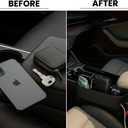 AC4 Universal Car Seat Gap Filler Organizer | Premium PU Leather Storage for Car, SUV & Trucks | Car Pocket Organizer for front seat, Cable Slots, Wallet, Sunglasses & Essentials.