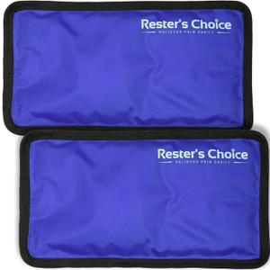 Rester's Choice Gel Cold & Hot Packs (2-Piece Set) Medium 5x10 in. Reusable Warm or Ice Packs for Injuries, Hip, Shoulder, Knee, Back Pain  Hot & Cold Compress for Swelling, Bruises, Surgery