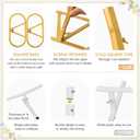 8ft Balloon Arch Stand,Round Backdrop Stand,Golden Circle Wedding Arch Frame for Wedding,Valentine's Day,Birthday,Party,Friends Gathering,Christmas,Garden Decoration