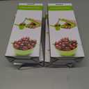 4 x Cherry Pitter, Heavy,Duty Stainless Steel Cherries Pitting Tool, Portable Cherries Corer Stoner Seed Tool with Lock Design, Fruit Pit Remover for Cherry Jam (Black)