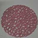 Round Pink Placemats,  3Pcs