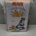 Eurolux Cast Iron Citrus Juicer | Extra-Large Commercial Grade Manual Hand Press | Heavy Duty Countertop Squeezer for Fresh Orange Juice (Bonus Stainless Steel Cup) (Black)