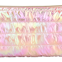 Hiroyuki Iridescent Makeup Bag, 14 inches Cosmetic Bag, Large Capacity Travel-Friendly Pouch (plain, pink)