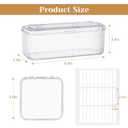 INMORVEN Press On Nail Storage Box 14 PCS Organizer with 1 Large Case & 60 Adhesive Tapes, Clear Acrylic Display Container for Fake Nails Salon Business or Personal Use (14 PCS Single Layer)