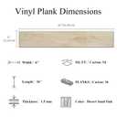 Mysflosy Peel & Stick Floor Tile, 36-Pack 54 Sq.Ft Waterproof Luxury Vinyl Flooring Self-Adhesive, Wood-Look Vinyl Planks for DIY Installation