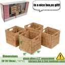 11x11in Storage Baskets 4 Pcs Storage Bins for Shelves,Laundry Organizers