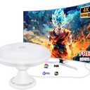 TV Antenna Outdoor/Indoor/RV for Local Channels, Ultra Long Range Amplified HDTV Antennas with Signal Booster, 4K 1080P VHF UHF for Attic/RV Camper Trailer Truck Caravan Boat (White)