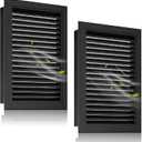 2-Pack Aluminum Gable Vent 12" x 18" with Screen - Optimal Airflow Design, Ideal for Attic Houses, Opening: 10" x 16", Black