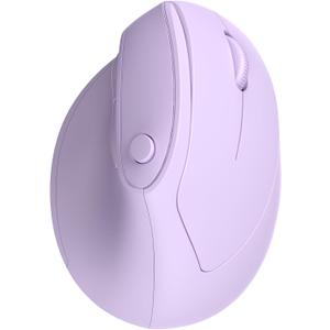 Ergonomic Mouse, USB+Bluetooth Dual Connection, Wireless Vertical Mouse for Reducing Wrist Pain, 1000/1600/2400 DPI, Ergo Mouse with Quiet Click for Windows Mac OS PC Computer Laptop, Purple