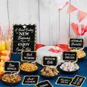 Meanplan 34 Pcs 2026 Graduation Candy Bar Party Decoration Graduation Candy Bar Party Supplies Buffet Plastic Bowls Spoons Congrats Grad Banner Buffet Sign Snack Labels for High School College, Black