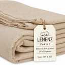 Cotton Blended Hospital Patient Bath Blanket, Bed Bath Sheet, Lightweight Sheet Blankets, (Un Bleached, 70 x 90'')