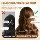 Magnetic Hair Clips for Women, 4Pcs Seamless 2-in-1 Design for Easy Everyday Hairstyles, Clip No Crease,Gentle on All Hair Types Strong Hold