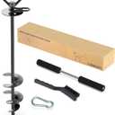 TOMBABY Heavy Duty Dog Tie Out Stake 304 Stainless Steel Dog Runner, Ground Anchor with 360 Swivel & Anti-Tangle,Use Any for to 210LBS Dogs- Dog Stakes for Outside Camping, Suitable for Any Dog Cable (17''black)