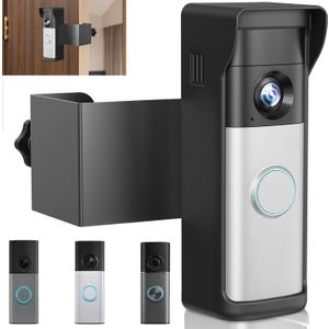 AntiTheft Video Doorbell Mount，Adjustable 360° Degree Doorbell Angle NoDrill Mount Compatible with Ring Battery Doorbell /Plus/Pro Video Doorbell Upgrade Corner Kit for Houses,Apartments