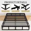 Awesofurni King Box Spring, 10 Inch High Profile King Size Box Spring Only, Black 3000 lbs Heavy Duty Metal Frame Mattress Foundation with Fabric Cover, Easy Assembly-Noise Free