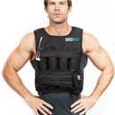 RUNmax 20LBS - 150LBS Adjustable Weighted Vest Wtih Shoulder Pads Option for Men and Women (Black)