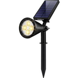 InnoGear Solar Spot Lights, Outdoor Solar Lights Solar Spotlights Flag Pole Light Waterproof Landscape Lighting Outside for Flag Uplighting Backyard Patio Pathway Statue Palm Tree Sign, Warm White