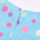 Gorkonpy Easter Dresses for Girls Toddlers Kids Bunny Flower Dress for Spring Party (Blue)