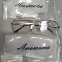 AMOMOMA Trendy Aviator Reading Glasses for Women,Men Blue Light Blocking Computer Readers Retro Metal Frame AM6162, Black&Gold&Silver 2.50x