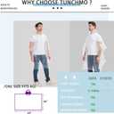 TUNCHMO Disposable Rain Ponchos 6 Pack for Adults/Kids/Family Set-50% Thicker Emergency Ponchos