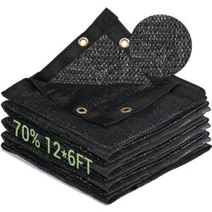 Keten 70% Garden Shade Cloth, 12x6FT HDPE Mesh Tarp with Upgraded Grommets, UV-Resistant Outdoor Sun Shades for Greenhouse, Garden, Patio Plants, Pergola