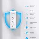 Surge Protector Outlet Extender with Rotating Plug, 9 AC Multi Plug Wall Outlet Expander, 1800J Wall Charger, 3-Sided Power Strip Electrical Plug Adapter Outlet Splitter for Home Office College Dorm