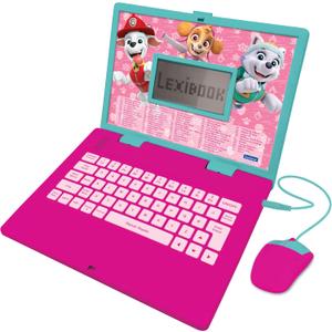 Lexibook, Paw Patrol, Educational and Bilingual Laptop in English/Spanish, Toy for Children with 124 Activities to Learn, Play Games and Music, Pink, JC598PAGi2