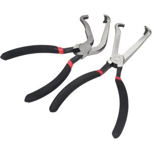 2Pcs Electrical Disconnect Pliers for Cars, Electrical Connector Removal Pliers Automotive Fuel Line Disconnect Repair Tool Set for Fuel Injectors, Sensors (Black)